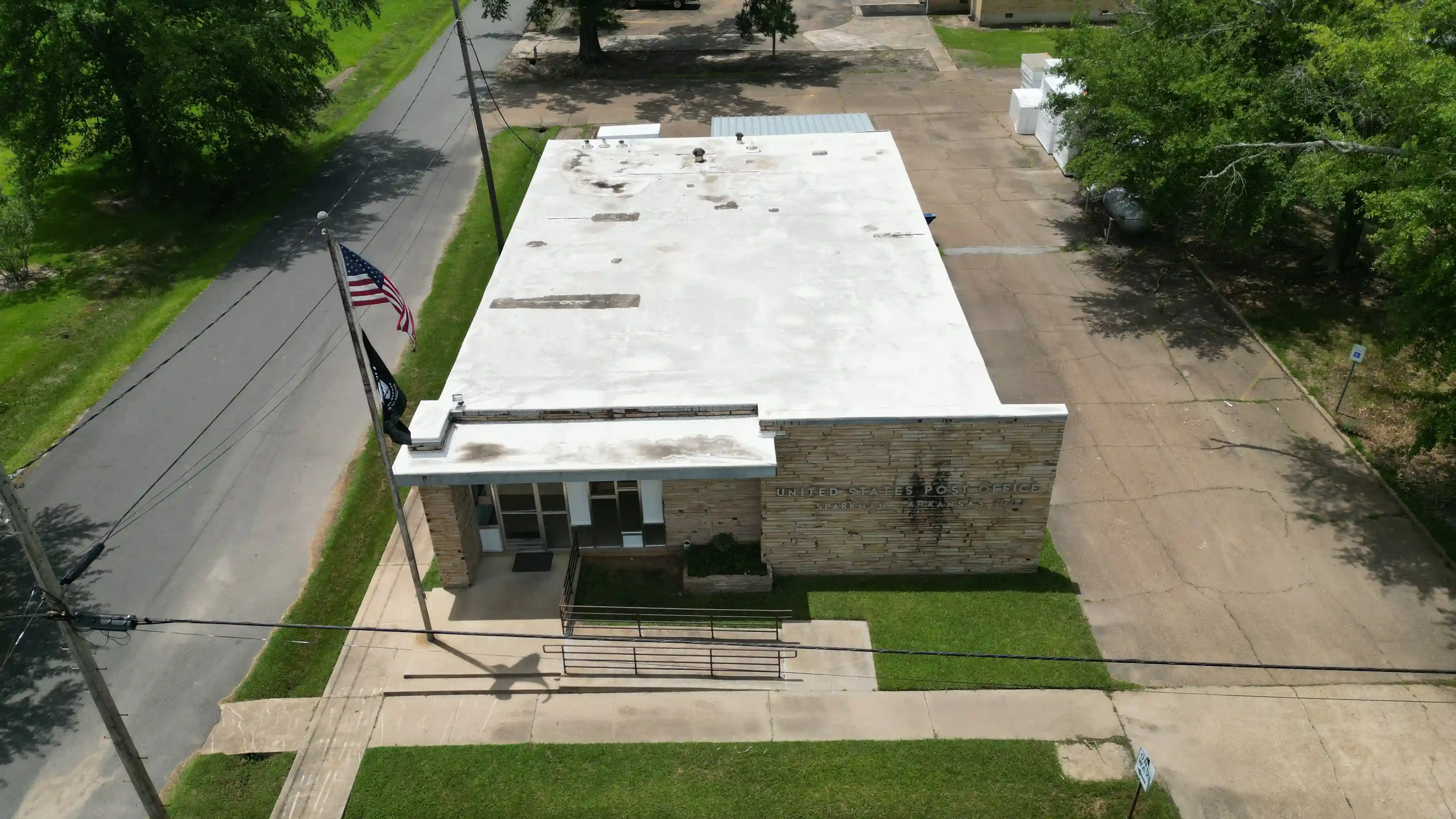 Aging commercial roof membrane showing wear before inspection